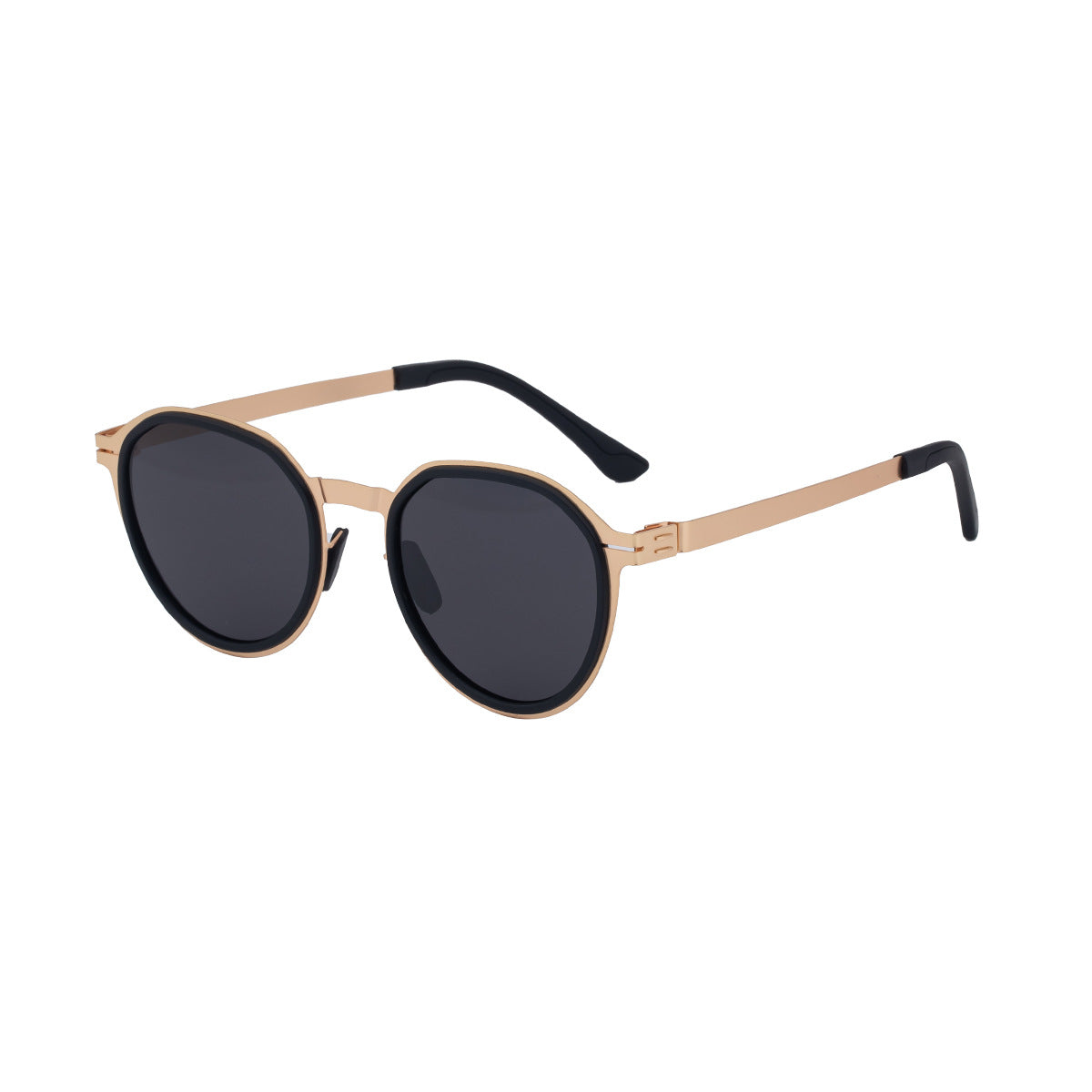 New Polarized Sunglasses For Driving, Round High-End Men's Women Gym From House C4 gold all gray
