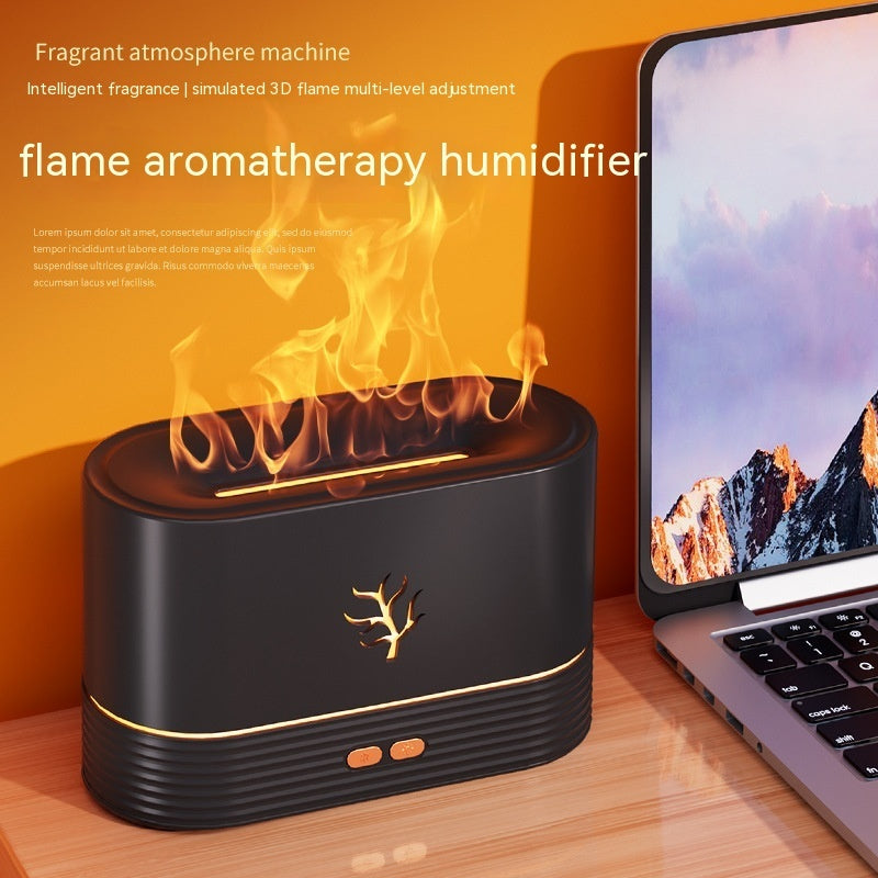 Flame Humidifier USB Smart Timing LED Electric Aroma Diffuser Home Decor dealsniper-net