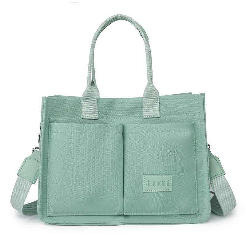 Casual Daily Canvas Tote Shoulder Bags Women Women DealSniper.net Green