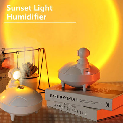 Astronaut Sunset Lamp Humidifier 2 Spraying Mode 360 Degree Home Decor DealSniper.net