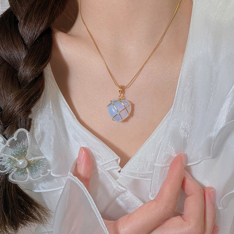 Fashion Moonstone Necklace For Cartoon Princess Love Girl Necklace Novelty Jewelry Jewelry dealsniper-net