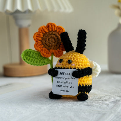 Funny Animal Crocheted Toy Creative Gift Kids dealsniper-net Bees With Nectar Plus Keychain