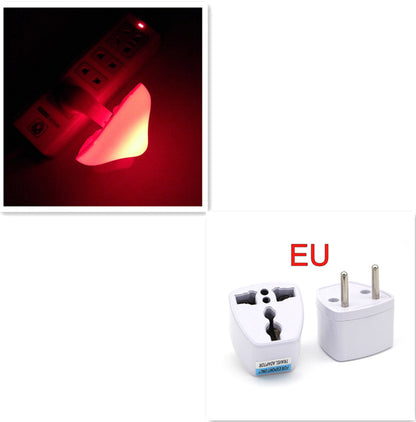 LED Night Light Mushroom Wall Socket Lamp EU US Plug Warm White Home dealsniper-net Mushroom EU Red