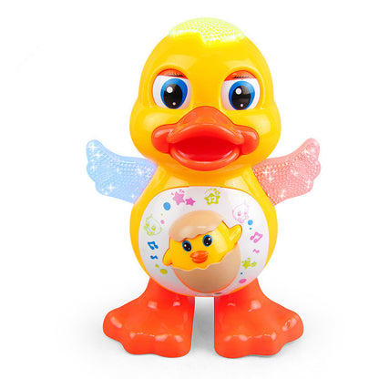 Cute Dancing Duck Educational Toy Musical Lighting Doll Kids Gym From House