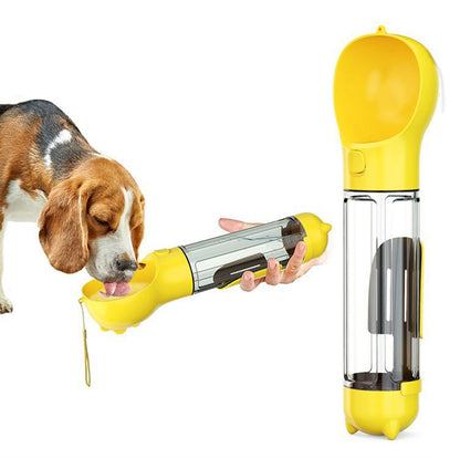 300 500ml Portable Multifunction Dog Water Bottle Food Feeder Pets Gym From House