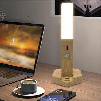 Smart Home Wooden Small Night Lamp Lamp LED Induction Home Decor dealsniper-net