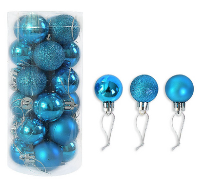 Christmas Decoration Shiny Matte Christmas Ball Holidays DealSniper.net 6cm Lake blue