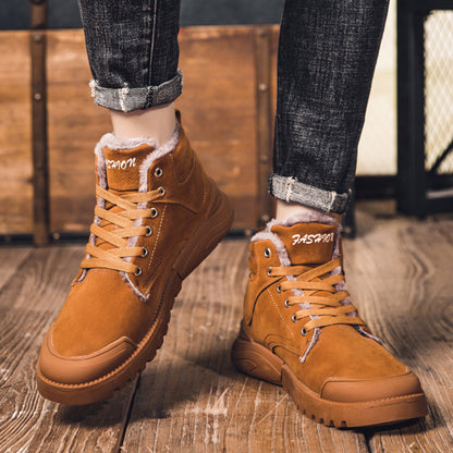 Ankle Boots Men Winter Warm Plush Shoes Men DealSniper.net