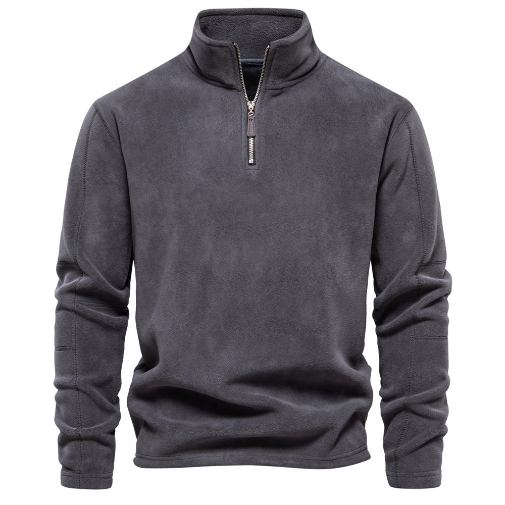 Fashion Personality Stand-collar Zippered Sweatshirt Men DealSniper.net Dark Gray L