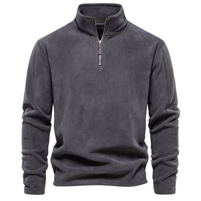 Fashion Personality Stand-collar Zippered Sweatshirt Men DealSniper.net Dark Gray L