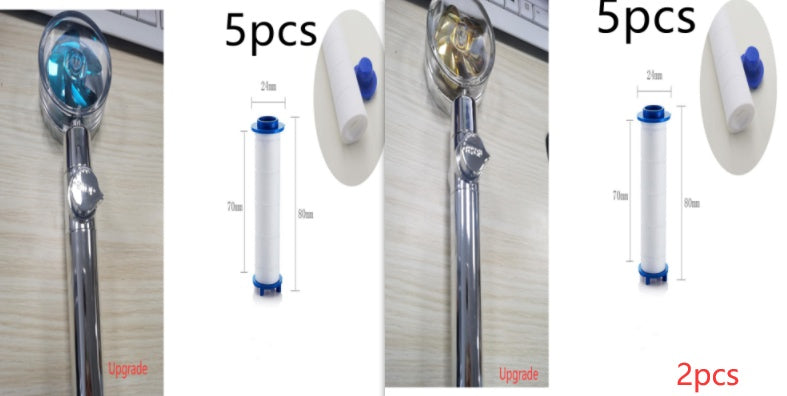 New Turbo Propeller Shower Head Water Saving High Pressure Flow