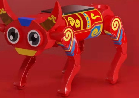 Teaching Institutions Solar Dog Electric Robot Children DIY Assembly Kids DealSniper.net Red