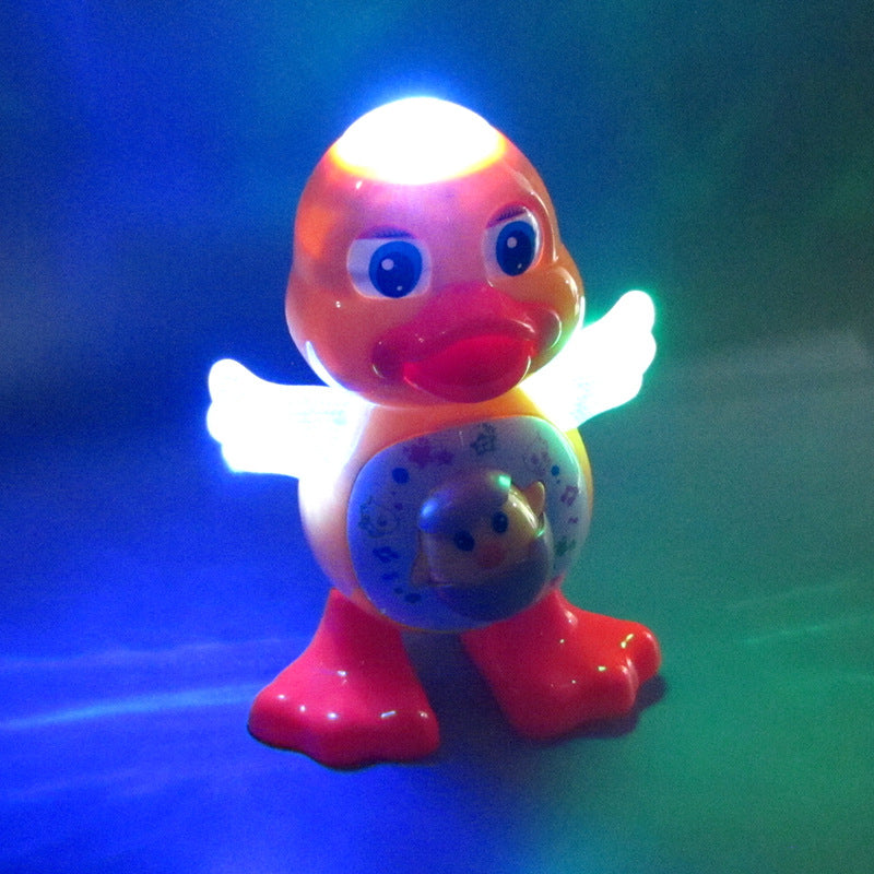 Cute Dancing Duck Educational Toy Musical Lighting Doll Kids Gym From House