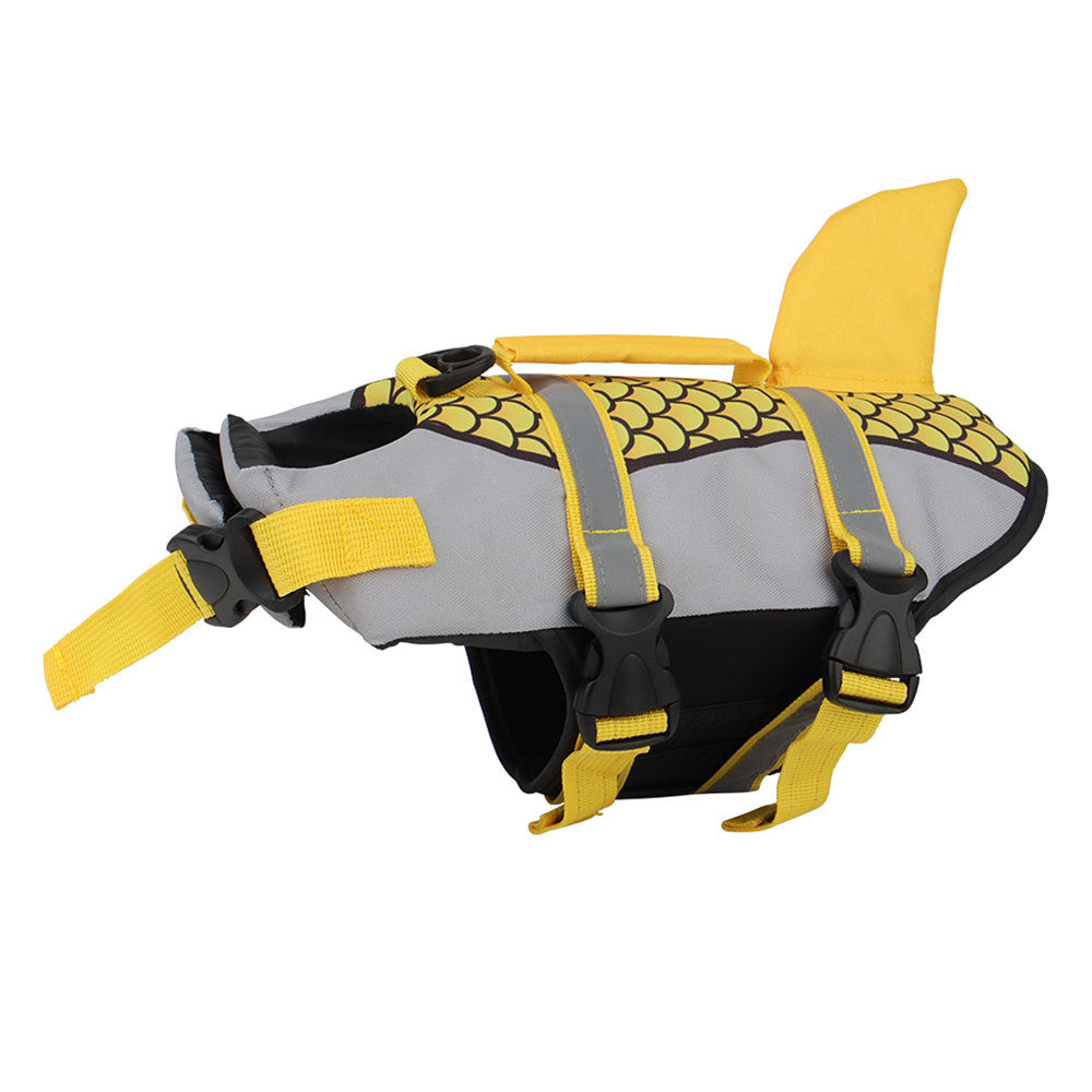 Swim Pet Dog Life Jacket Vest Clothes Life Vest Collar Harness Pets dealsniper-net Yellow 2XL