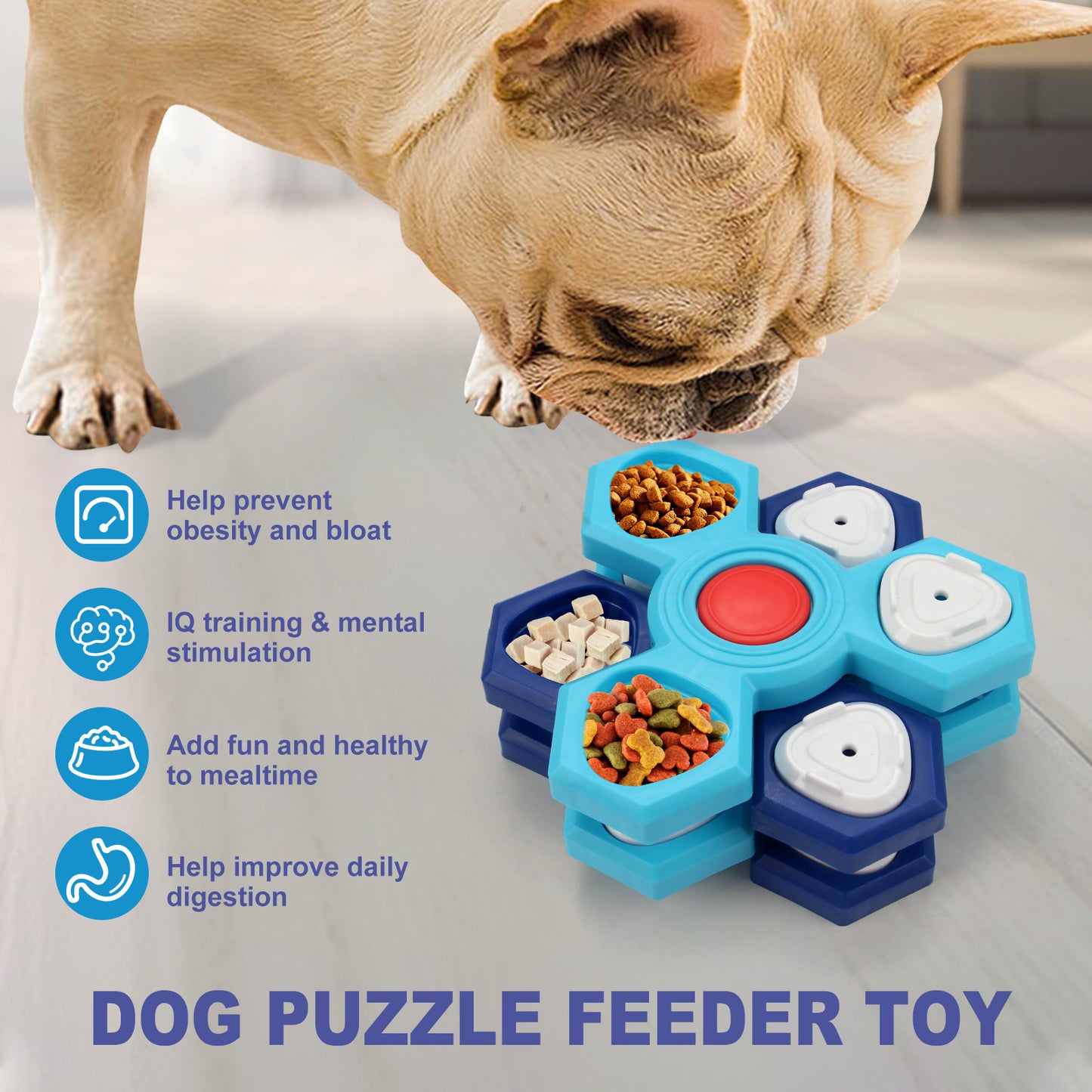 4 Layers Slow Feeder Puzzle Dog Bowls Assemble Slow Eating Bowl Pets dealsniper-net