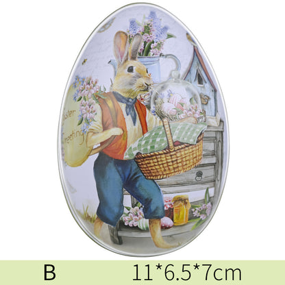 New Easter Decorative Tinplate Egg Creative Tin Box Kids Gym From House B Medium