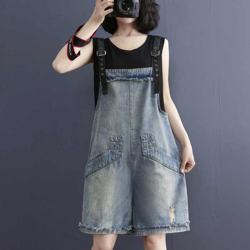 New Literary Large Size Fat Sister Jean Suspenders Female Women DealSniper.net