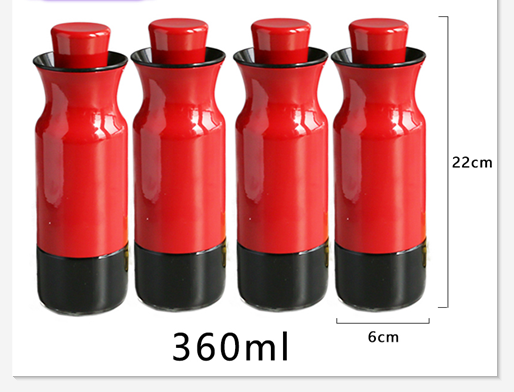 Glass Oil Bottle Stainless Steel Color Kitchen Seasoning Bottle Kitchen dealsniper-net F