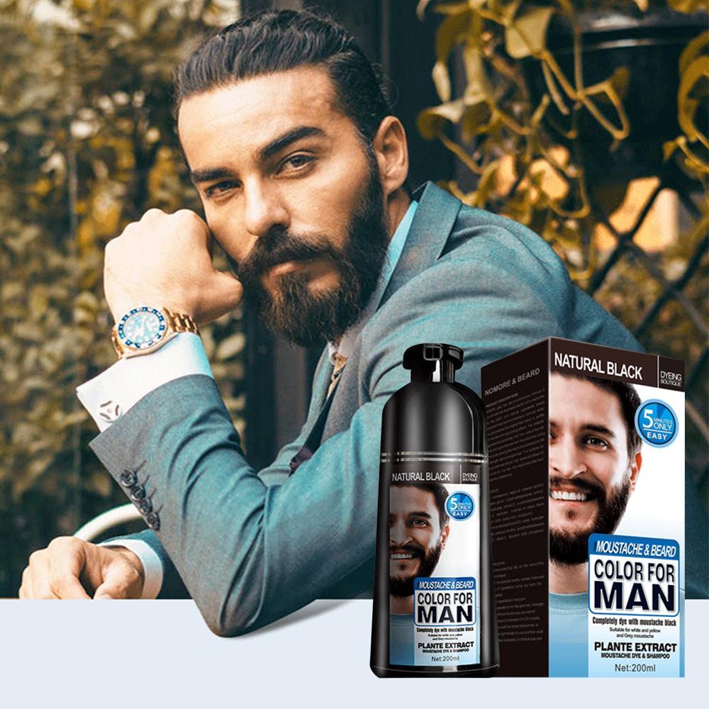 Beard Hair Color Shampoo For Men