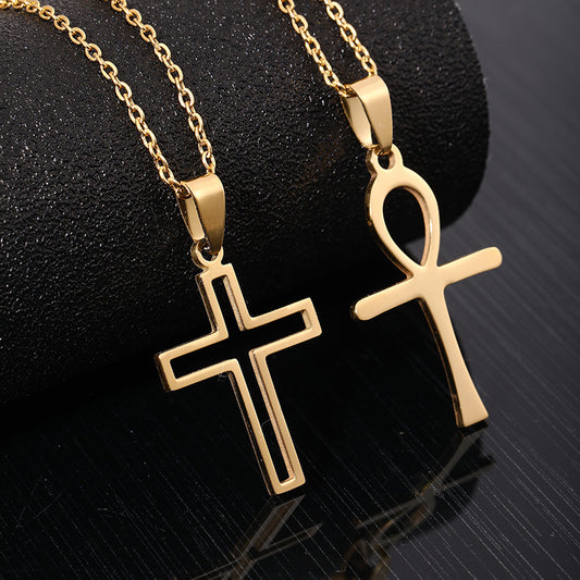 Stainless Steel Cross Necklace Jewelry Fashion Jewelry Gym From House