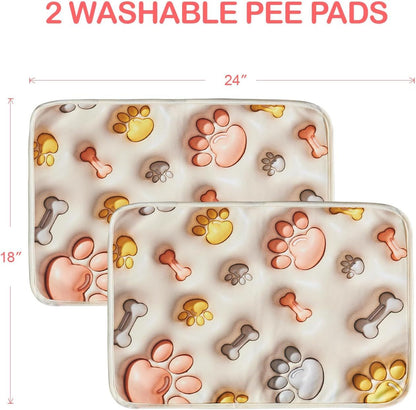 Qeils Reusable Puppy Pads, Washable Pee Pads For Dogs