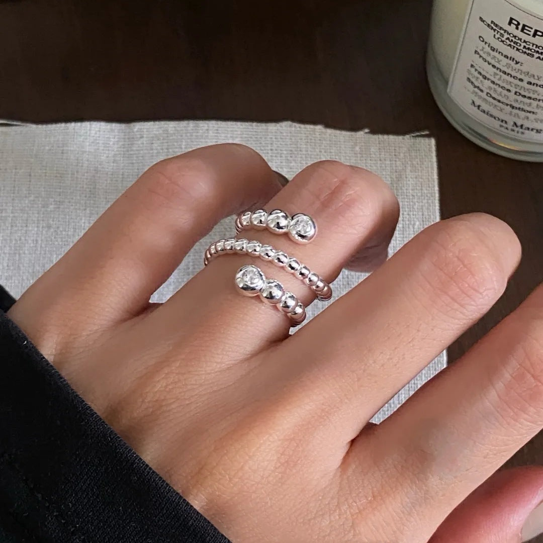 Sweet Cool Multi Layer Ring For Women Geometric Line Wrapped Jewelry Gym From House