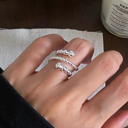 Sweet Cool Multi Layer Ring For Women Geometric Line Wrapped Jewelry Gym From House