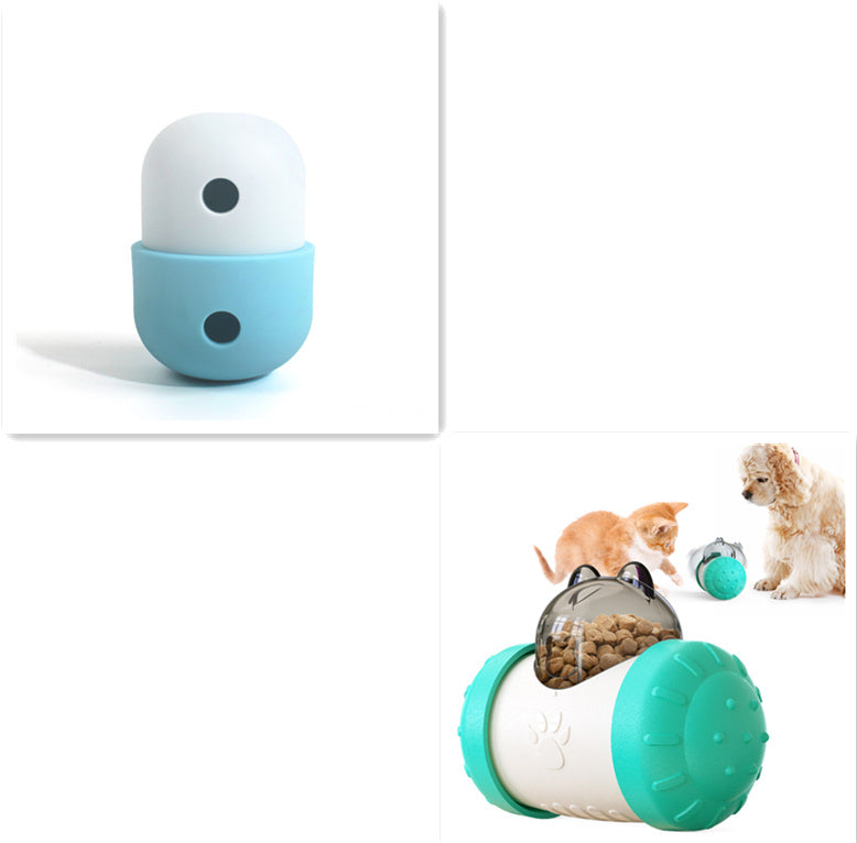 New 2 In 1 Pet Toys Products Dog Leakage Toy Ball Pets dealsniper-net White with blue set