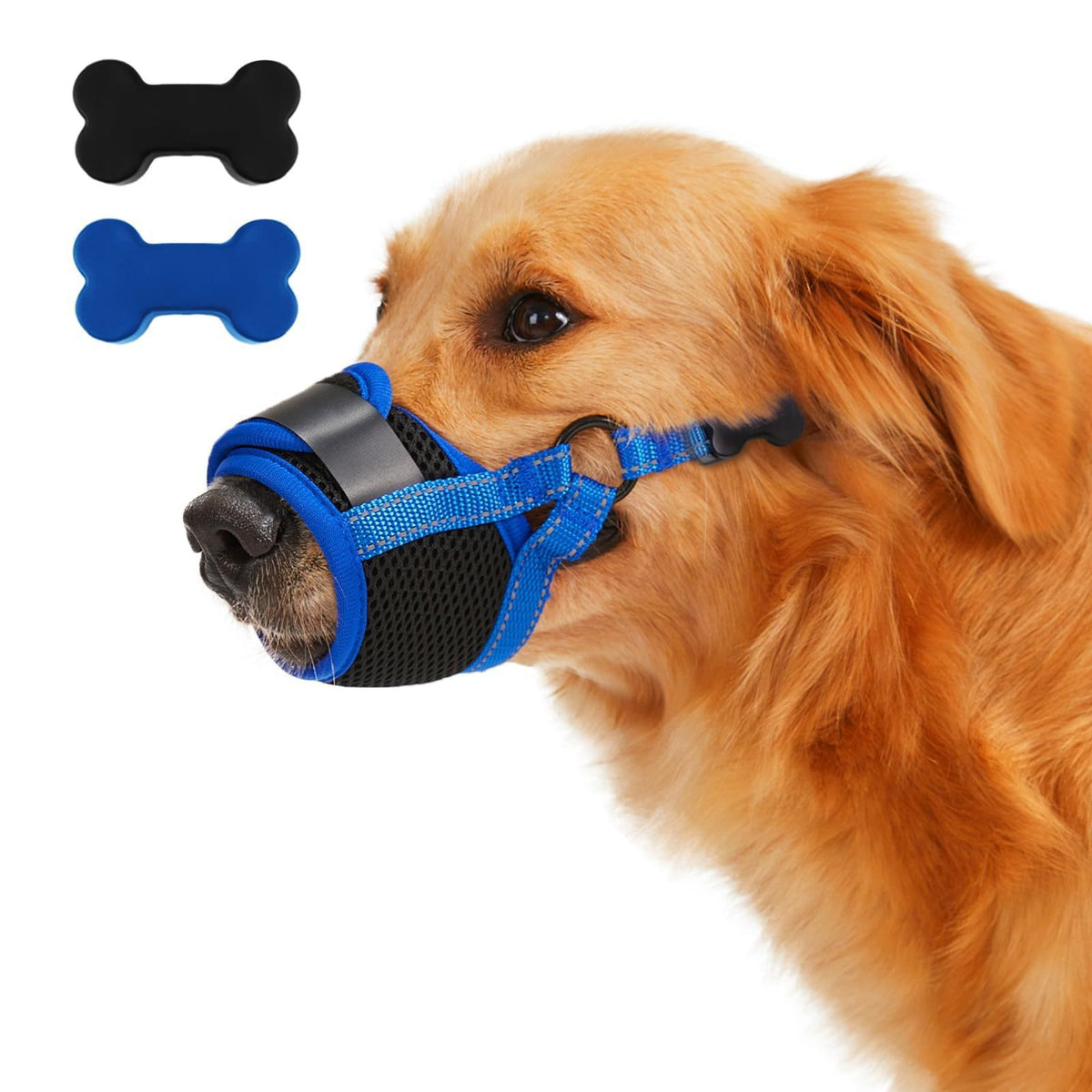 New Cotton Dog Muzzle, Anti-Bite And Anti-Accidental Eating Pets DealSniper.net Royal blue L
