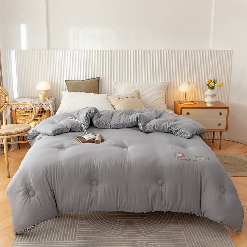 Three-dimensional Washed Cotton Spring And Autumn Quilt House DealSniper.net Grey 150x200cm