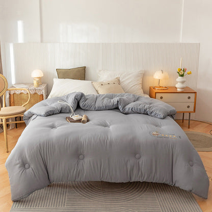Three-dimensional Washed Cotton Spring And Autumn Quilt House DealSniper.net Grey 150x200cm