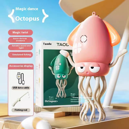 Octopus Automatic Sensing Obstacle Avoidance Puzzle Toy Kids DealSniper.net Pink handheld