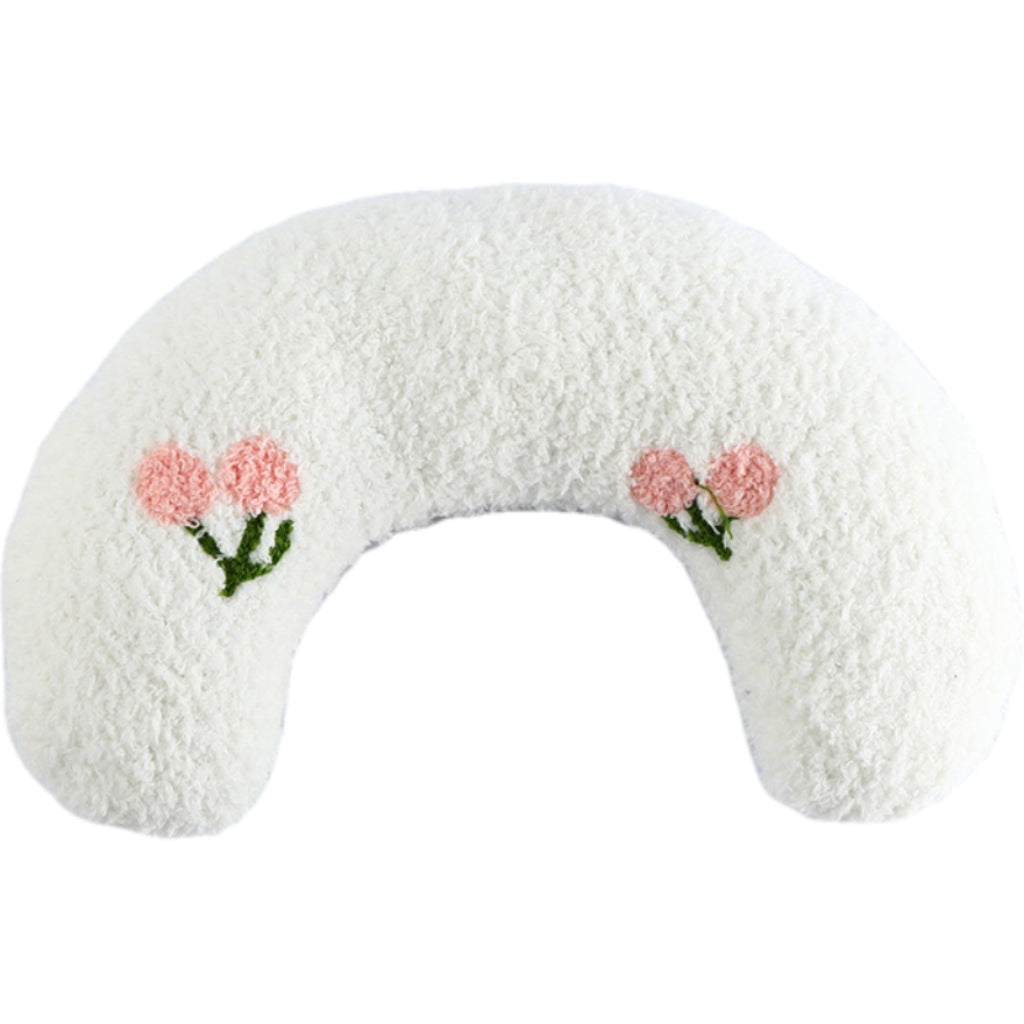 Little Pillow For Cats Fashion Neck Protector Deep Sleep Puppy U-Shaped Pillow Pets Pillow Kitten Headrest Dog Sleeping Pillow Pet Products Pets dealsniper-net White 1PCS