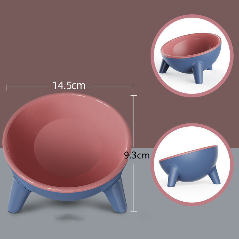 Cat Dog Bowl With Stand Pet Feeding Food Bowls Pets Gym From House Rose red