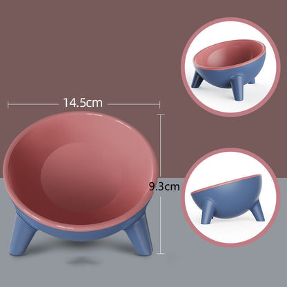 Cat Dog Bowl With Stand Pet Feeding Food Bowls Pets Gym From House Rose red