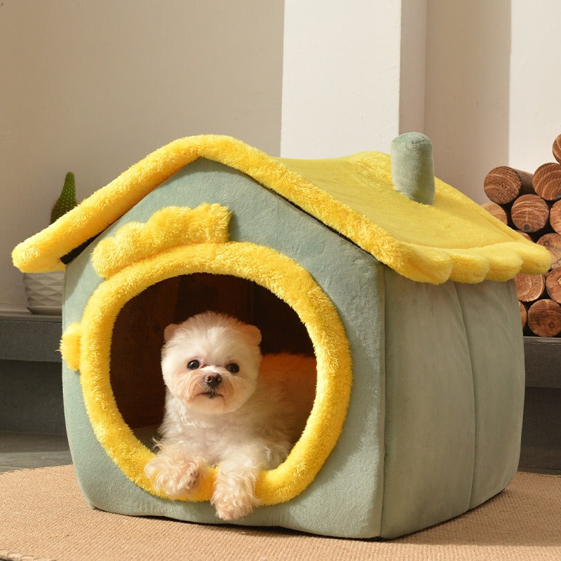 Four-season Universal Warm Closed Cat And Dog Kennel Pets Gym From House