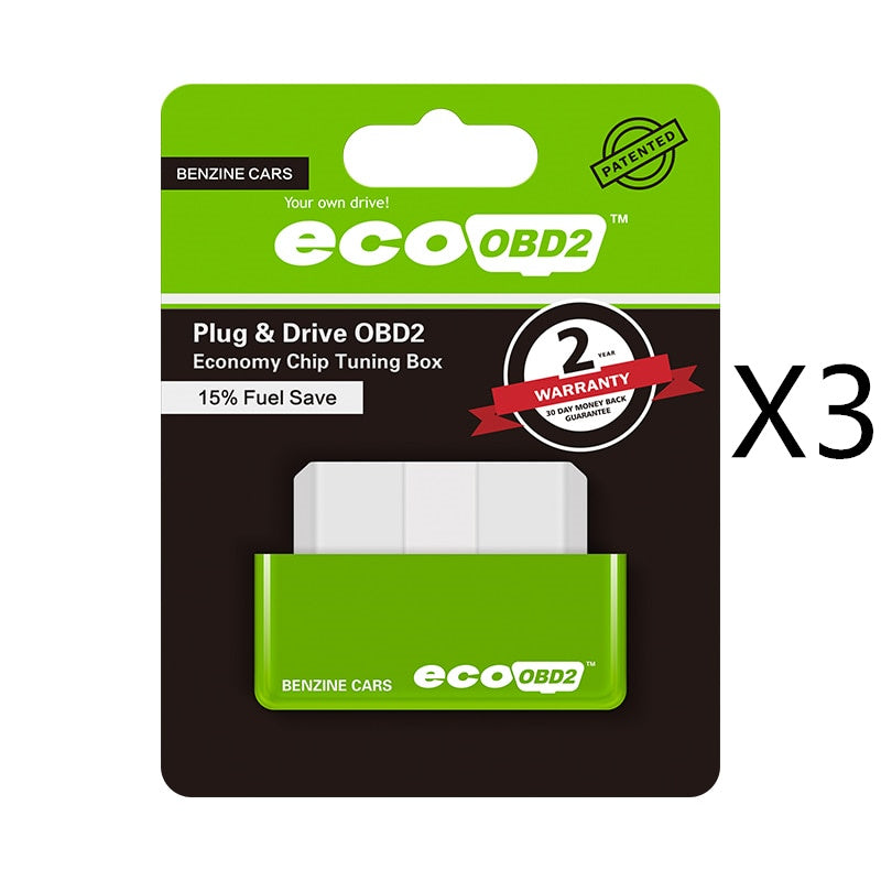 Plug And Play ECOOBD2 Gasoline Car Fuel Economy ECO OBD2 Driver Vehicle dealsniper-net Green3PC