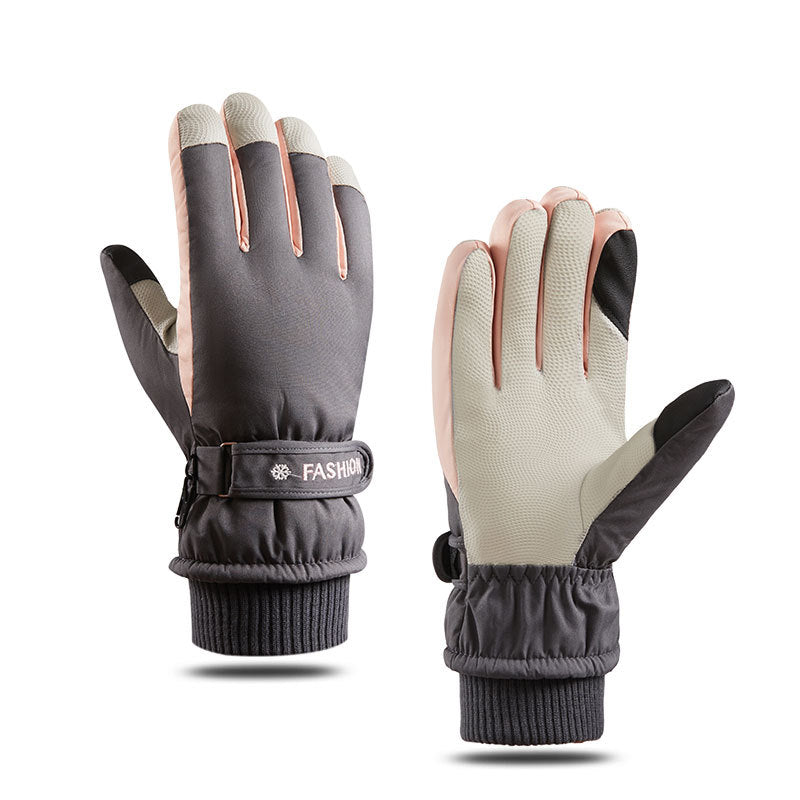 Winter Warm Gloves Men Touch Screen Waterproof Men dealsniper-net Grey