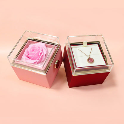 Rotating Soap Flower Rose Gift Box Creative Rotating Rose Jewelry