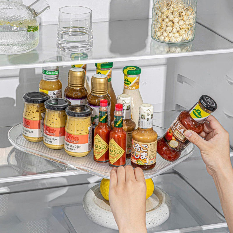 Transparent Condiment Square Rotatable Refrigerator Turntable Kitchen DealSniper.net
