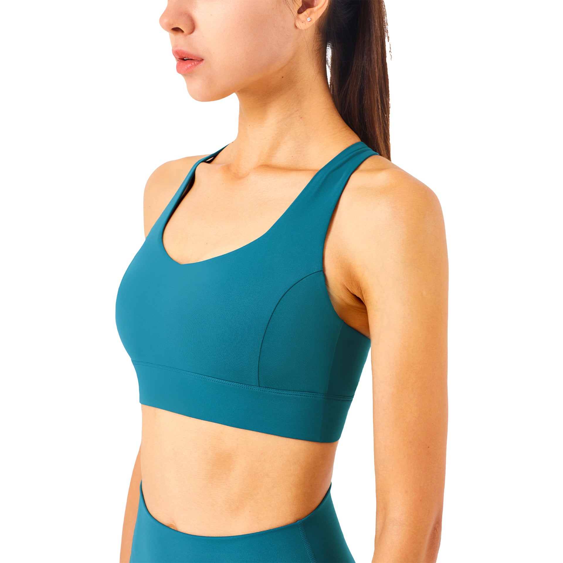 Gather Strength Wrap Mesh Panel Stylish Yoga Bra Deals dealsniper-net