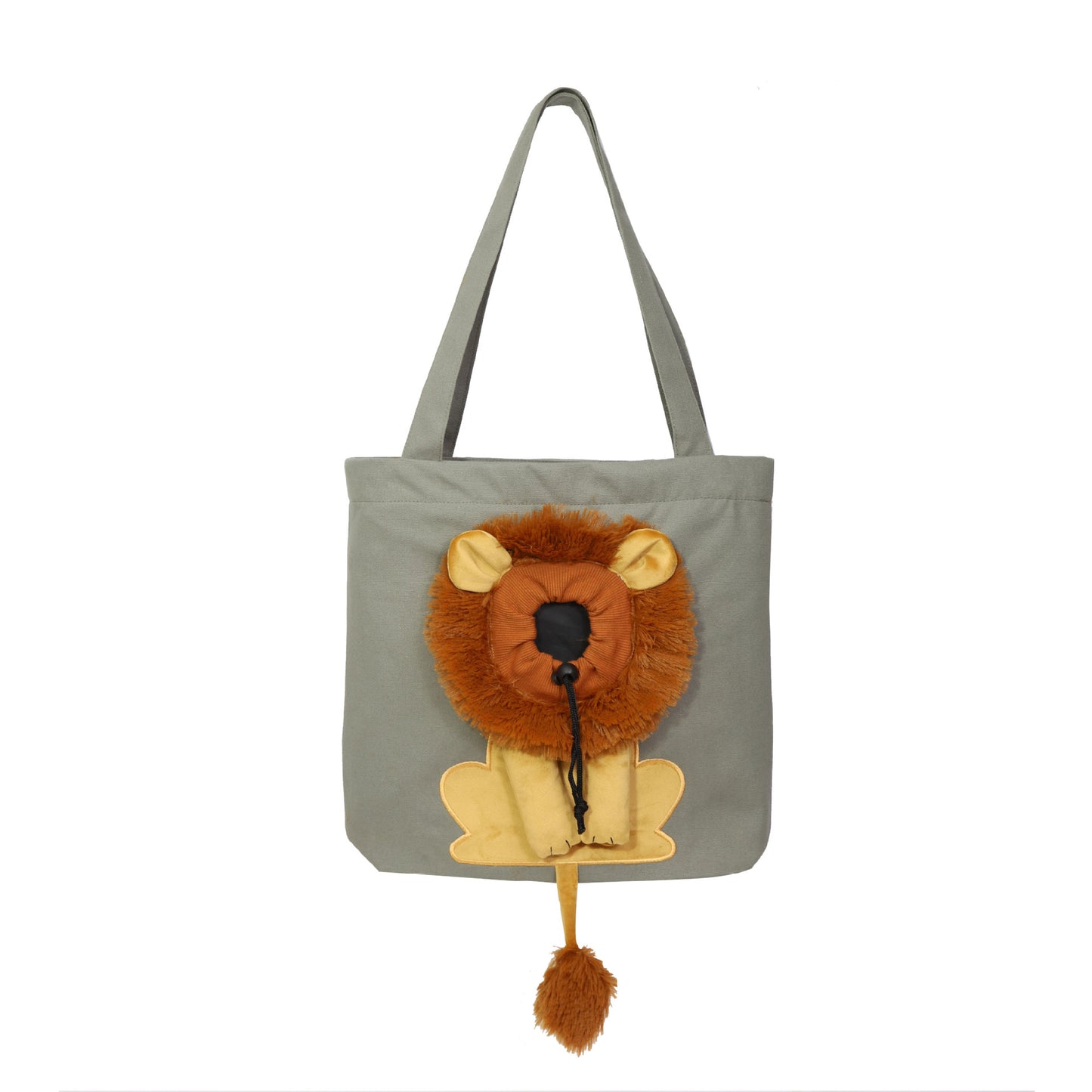 Soft Pet Carriers Lion Design Portable Breathable Bag Pets Gym From House Dark Grey L