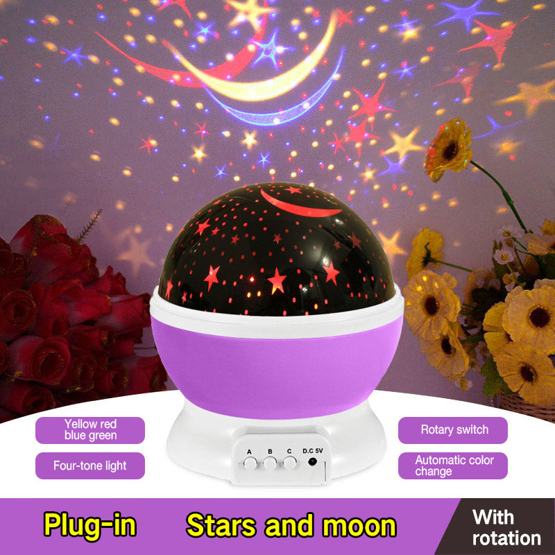 LED Projector Light USB Starry Sky Night Light Rotating House DealSniper.net