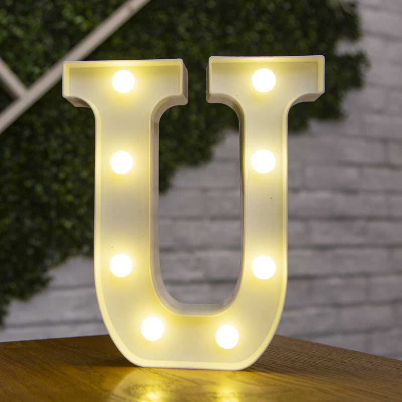 26 Letters White LED Night Light Marquee Sign Alphabet Lamp