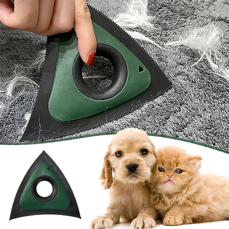 Triangle Electrostatic Dog Hair Cleaner Carpet Scraper Pets Gym From House