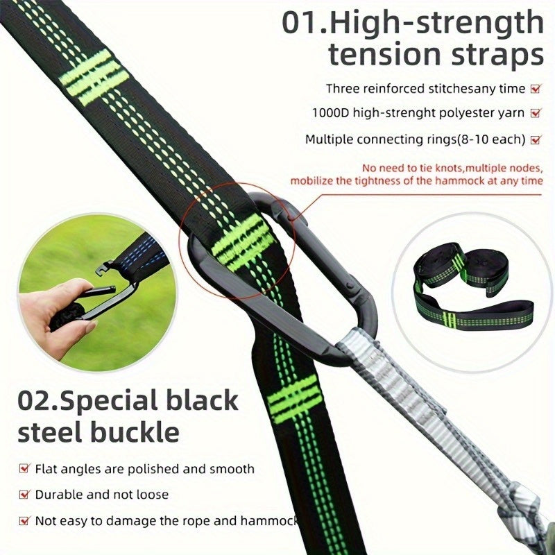 Upgraded Bohemian Camping Hammock Military Parachute Outdoor dealsniper-net