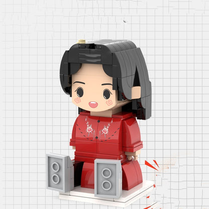 Portrait Building Blocks Puzzle Character Photo Kids DealSniper.net Sitting Posture No gift box