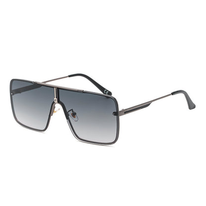 New Large-Frame Sunglasses For Men With Metal Frames Men Gym From House C7 gray green