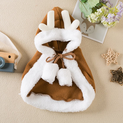 Pets Christmas Cloak Red Shawl Pet Products Pets Gym From House Little Deer Cloak L