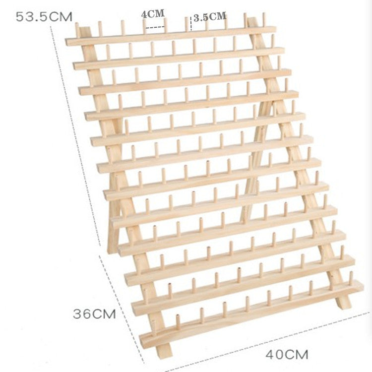 Solid Wood Bobbin Holder Sewing Thread Folding Shelf